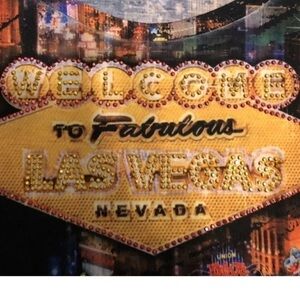 Famous “Welcome to Fabulous Las Vegas” Sign, Studded Rhinestone Shirt, Size XL​